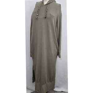 Stateside Hooded Sweatshirt‎ Dress S  Plush Lined Olive  Made in USA Comfortcore